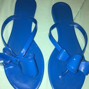 Blue women flip flops